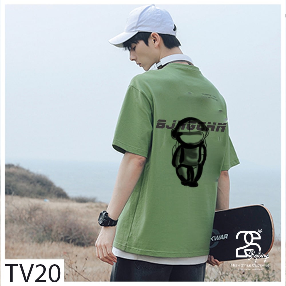 Áo Thun Unisex Nam Nữ StreetWear Form Rộng Tay Lỡ 2s Clothing Áo Phông Cotton Oversize Giá Rẻ In Hình Du Hành Gia TV20 | BigBuy360 - bigbuy360.vn