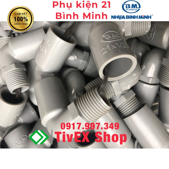 Phụ kiện ống nhựa Phi 21 PVC Bình Minh (Co, Tê, Nối, Lơi,.. )