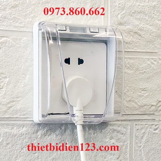 Mặt nạ chống nước cho ổ cắm điện ( kèm ổ cắm ) - ổ cắm điện nhà vệ sinh, nhà tắm