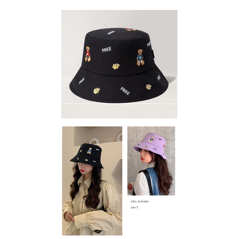 (Hàng loại 1) Mũ bucket kaki thêu chuẩn fom nhiều màu phong cách ulzzang unisex - Nalita shop
