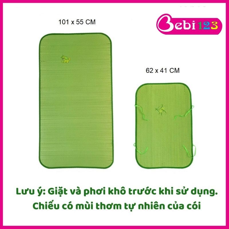 Chiếu cói, chiếu cỏ 2 size lớn nhỏ cho bé