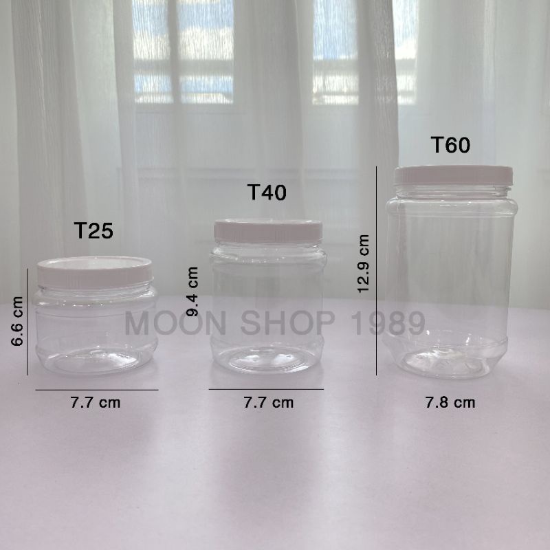 Combo 12 hủ nhựa dáng cao kèm nắp mã T60
