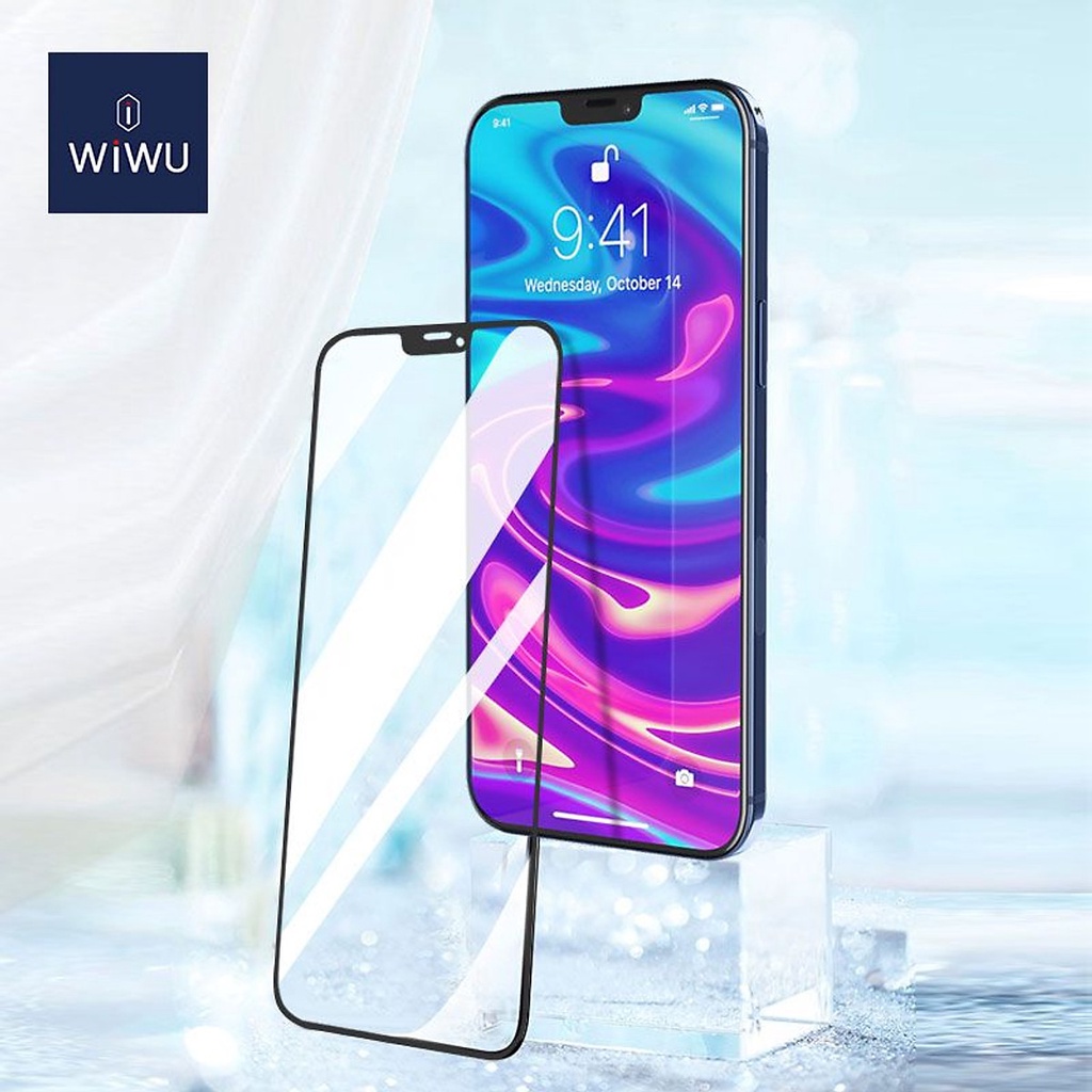 Kính Cường Lực Wiwu iVista Glass - Full Viền Bảo Vệ Màn Hình cho iPhone 12Pro/ 12Promax/ 13/ 13Pro/ 13 Pro Max