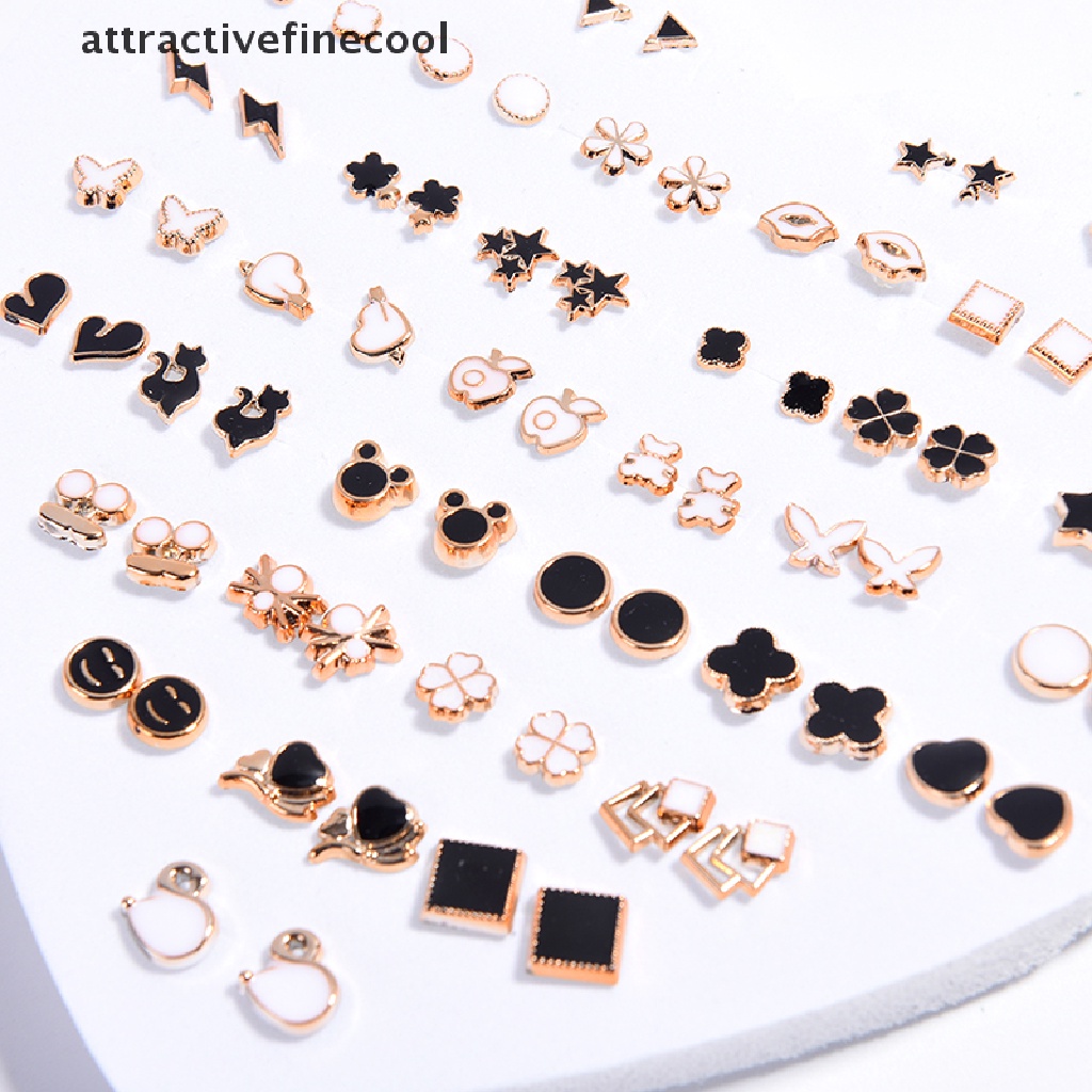 Set 36 Đôi Khuyên Tai Đính Đá Thời Trang Cho Nữ