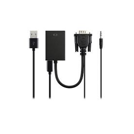 Bộ Cáp chuyển đổi tín hiệu từ VGA sang HDMI có âm thanh + Cáp Micro USB