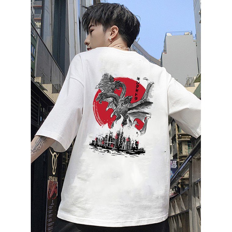 Áo phông nam nữ tay lỡ họa tiết múa võ vải dày mịn 2021T3165