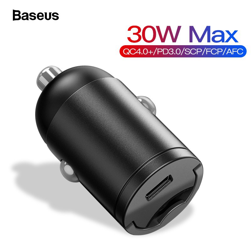 Tẩu Sạc Điện Thoại Baseus Hỗ Trợ Sạc Nhanh QC 4.0 USB 3.0 5A Cao Cấp Cho Xe Hơi