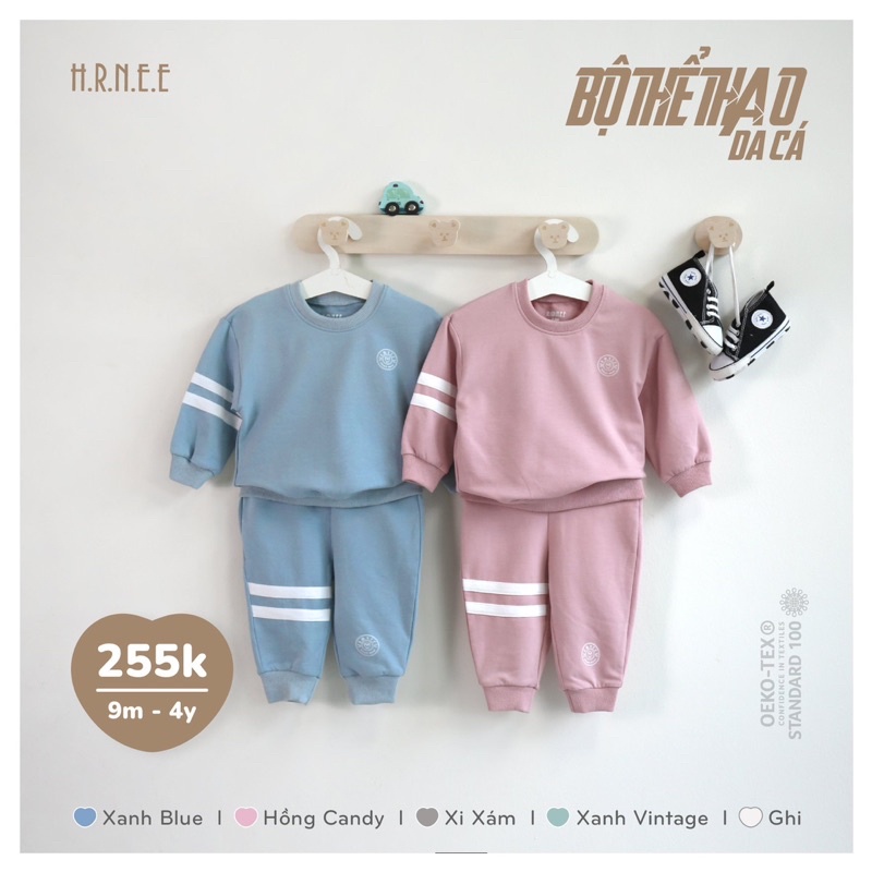 Hrnee Bộ nỉ da cá cho bé