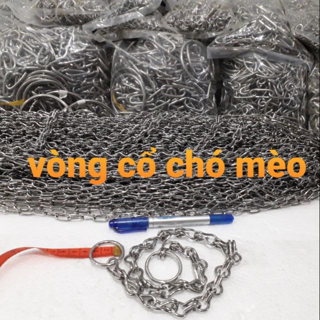 Vòng cổ inox chó mèo