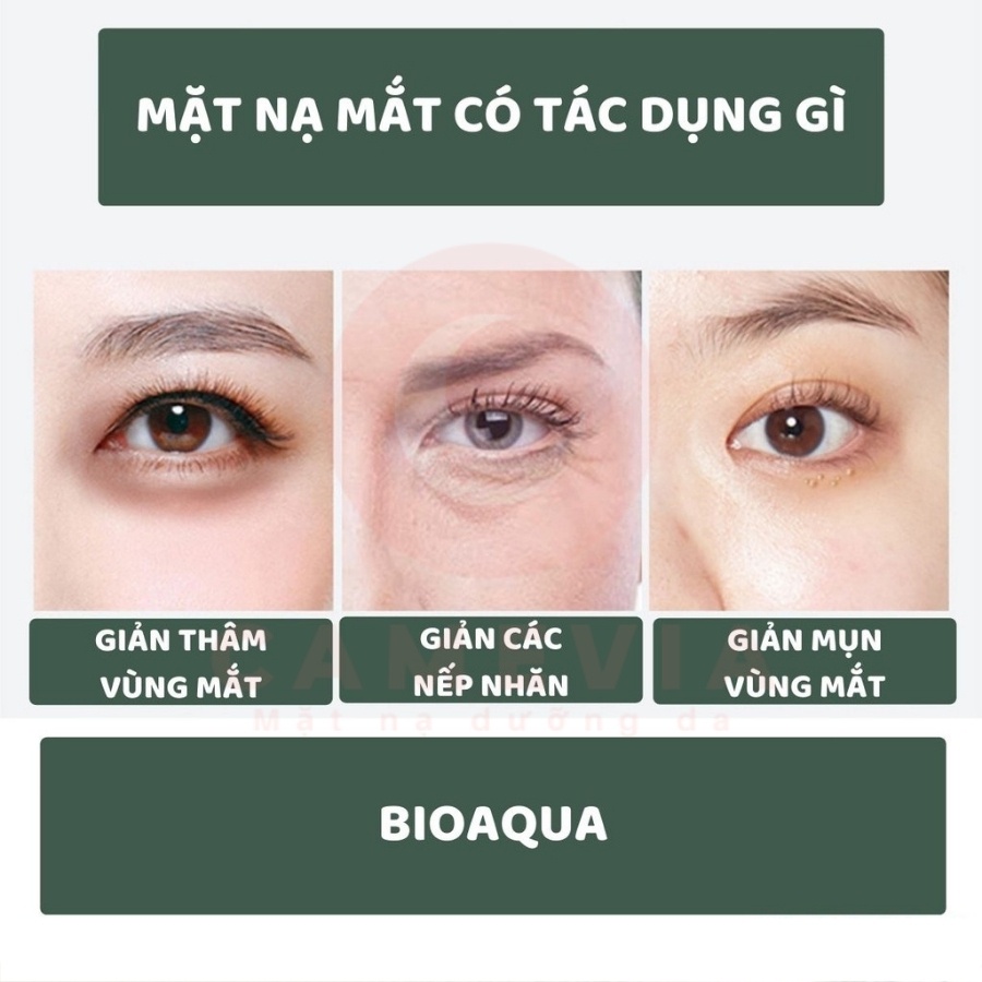Mặt nạ mắt tảo biển và Collagen Bioaqua Hộp 60 miếng cấp ẩm mờ thâm chống lão hóa Camevia | BigBuy360 - bigbuy360.vn