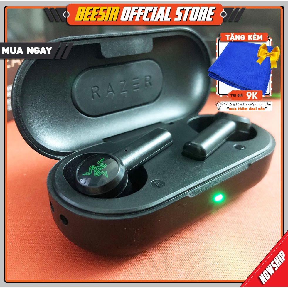 [Kèm Quà Tặng] Tai Nghe Bluetooth 5.0 Razer Hammerhead True Wireless Fullbox - Bản Không APP (Hàng Có Sẵn) BEESIR