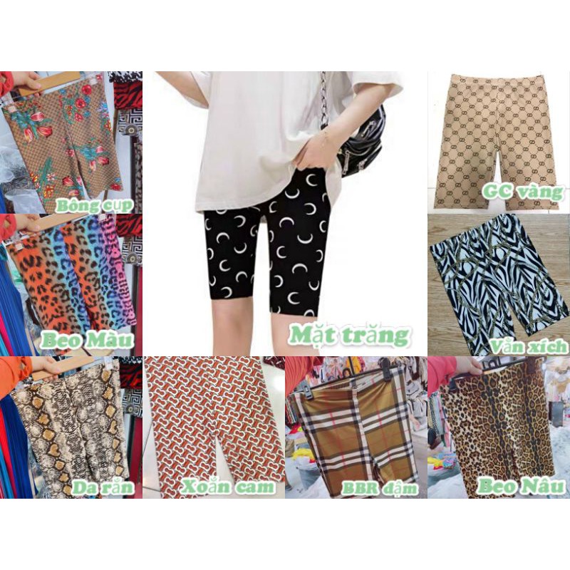<Họa Tiết> QUẦN NGỐ ĐÙI - BIKER THÁI LAN 2 SIZE - LEGGING TRÊN GỐI RAINBOW