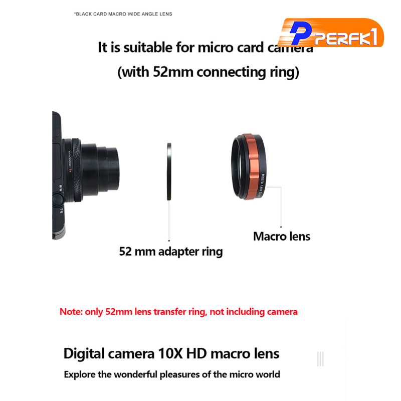 Hot-Universal 52mm Macro Lens for Card Camera Practical Accessories