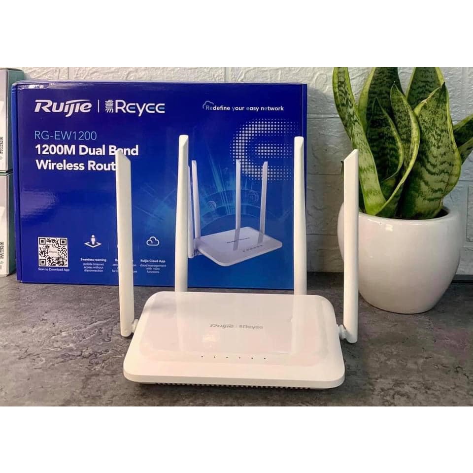 Bộ phát wifi, thiết bị phát Wifi Router Ruijie RG-EW1200 băng tầng kép chuẩn AC1200Mbps chính hãng