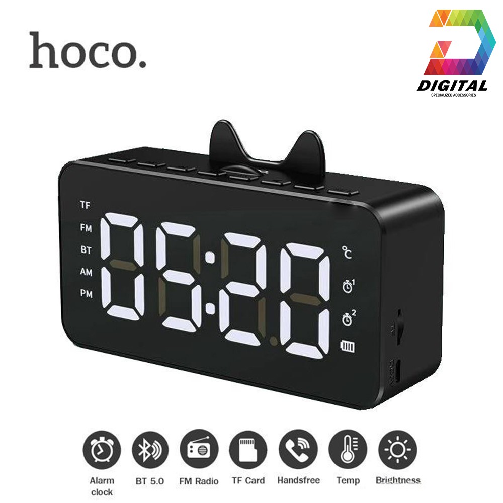 Loa Bluetooth Mini Hoco HK7 Chính Hãng Có Đồng Hồ Báo Thức