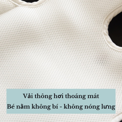 Miếng Lót Xe Đẩy Hoạ Tiết Gấu Thêu Chất Cotton Mềm Cho Bé