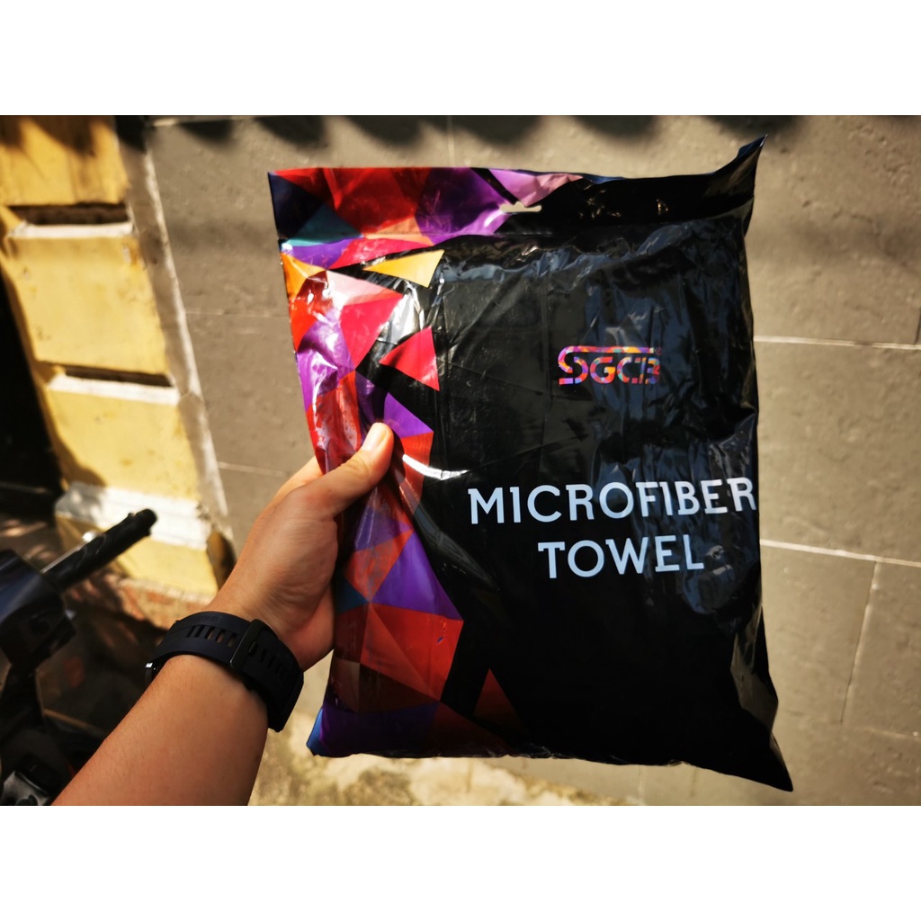 Khăn SGCB Microfiber Waxtowel Lau Xe Siêu Thấm Hút 384GSM 60X160CM