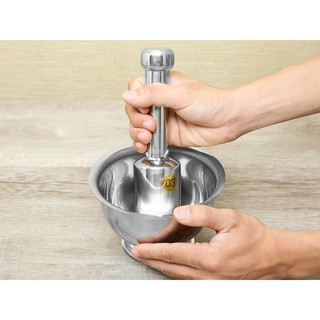 Bộ cối chày inox 304  xịn giã cua, gia vị, lạc vừng 3 kích cỡ, không han gỉ