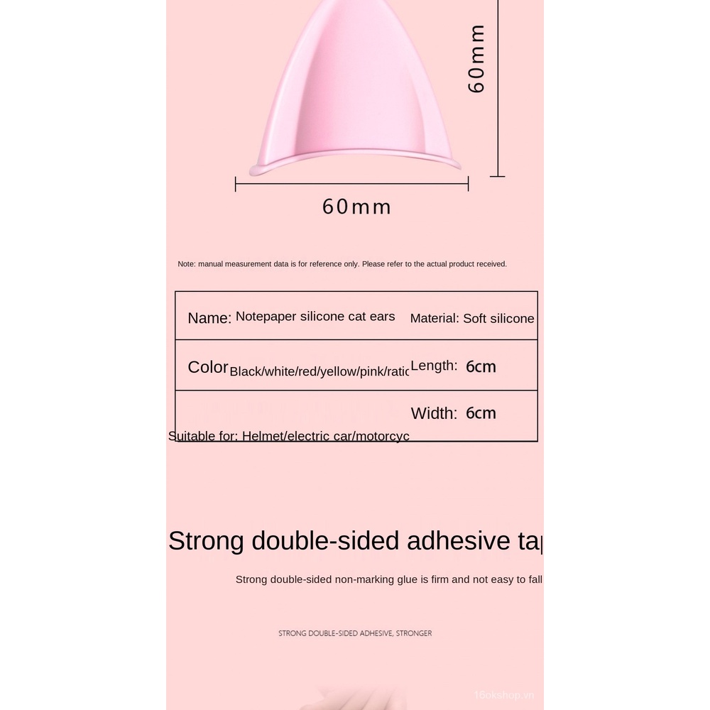 Phụ kiện tai thú gắn trang trí mũ bảo hiểm nhiều màu sắc