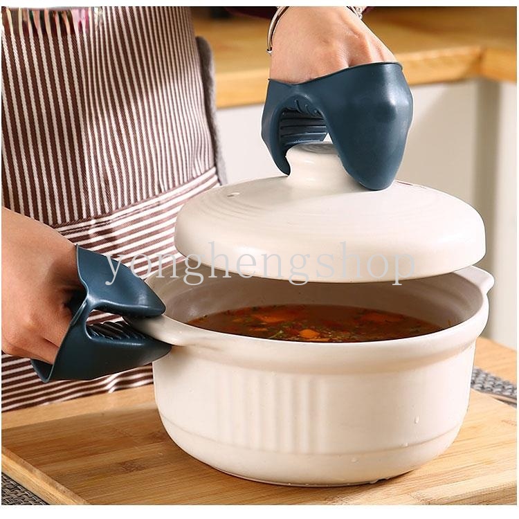 Găng Tay Kẹp Nồi Bằng Thép Không Gỉ Chịu Nhiệt Cao Chống Trượt Tiện Dụng Cho Nhà Bếp