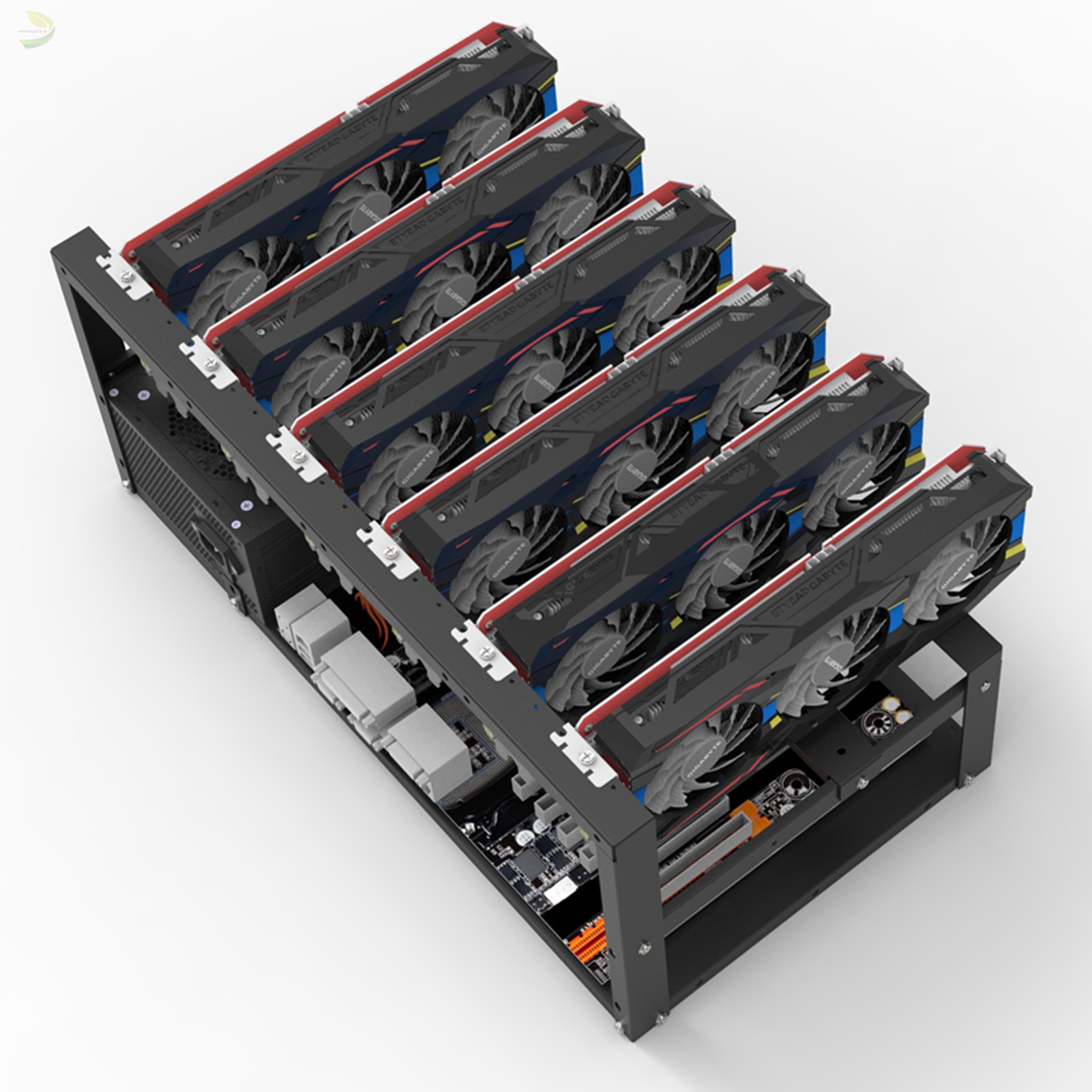 Khung Gắn Bo Mạch Chủ Cho Máy Đào Tiền Ảo 6 / 8 Gpu