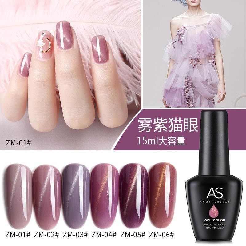 Sơn Gel AS vỏ đen Mã ZM ( Cam Kết Chính Hãng - làm khô sơn gel bằng máy hơ uvled )