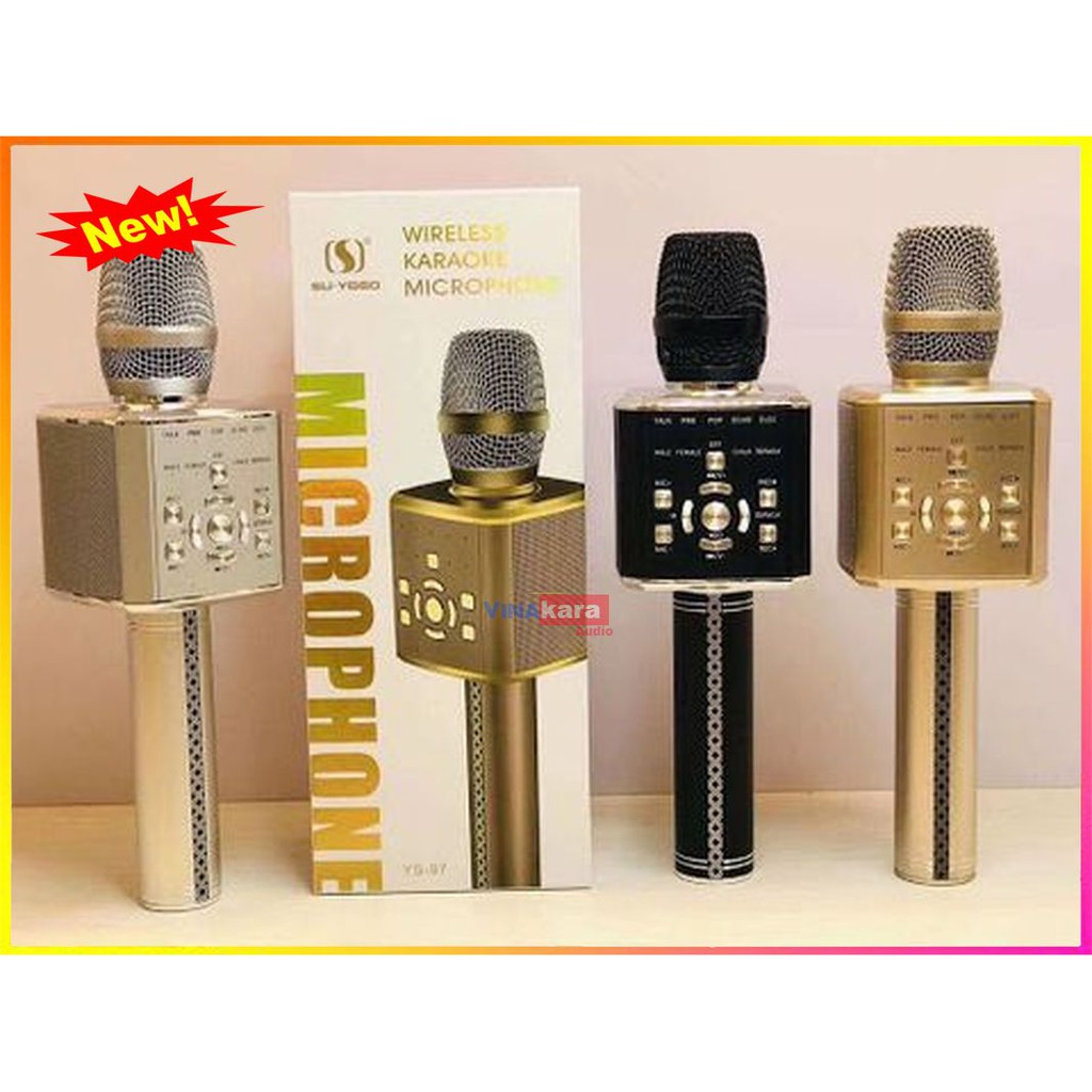 Micro karaoke bluetooth  YS-08, YS-90,  YS-91, YS-92, YS-93, YS-97, YS-96, YS-95, Mic hát to rõ, âm thanh trung thực
