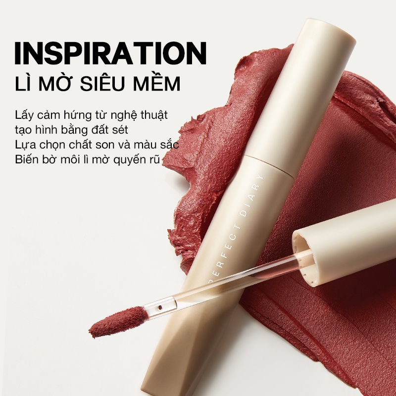 Son Kem Lì Perfect Diary Clay Velvet Mịn Mượt Siêu Xinh 5 Màu 2.5g | BigBuy360 - bigbuy360.vn