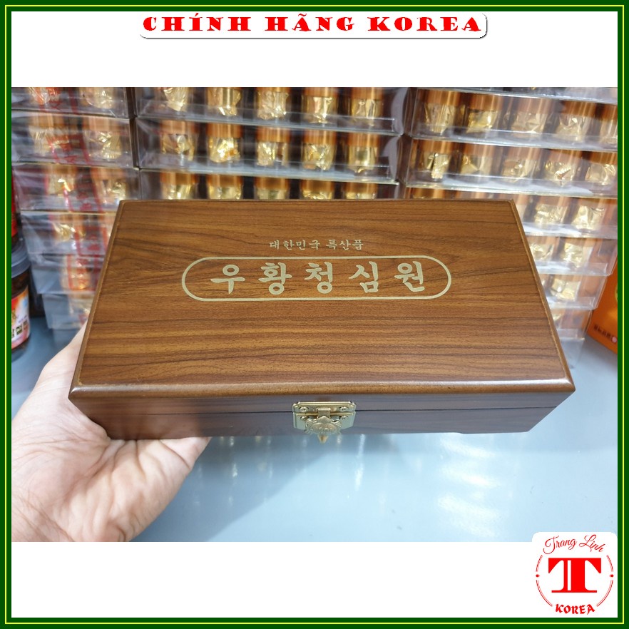 Ngưu hoàng thanh tâm chính hãng, hộp gỗ 10 viên - An cung ngưu hoàng hoàn hỗ trợ phục hồi sau tai biến - tranglinh