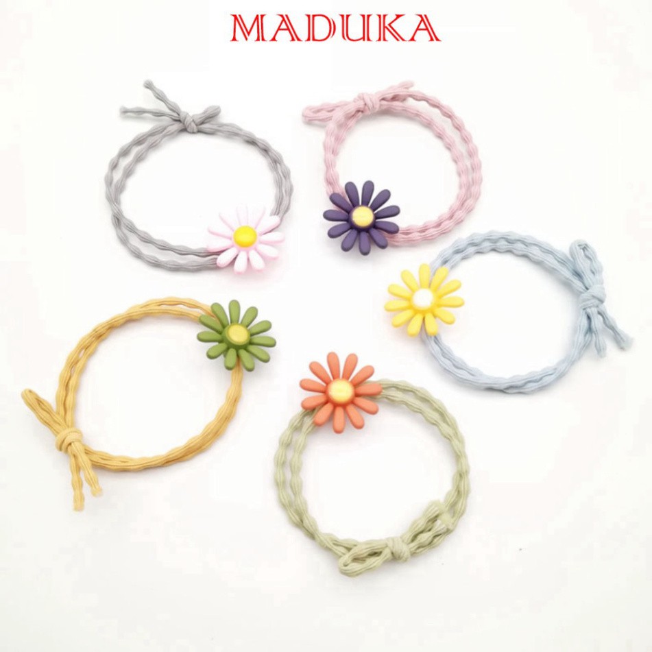 Dây Buộc Tóc Đính Mặt Hoa Cúc Xinh Xắn Cho Phái Đẹp