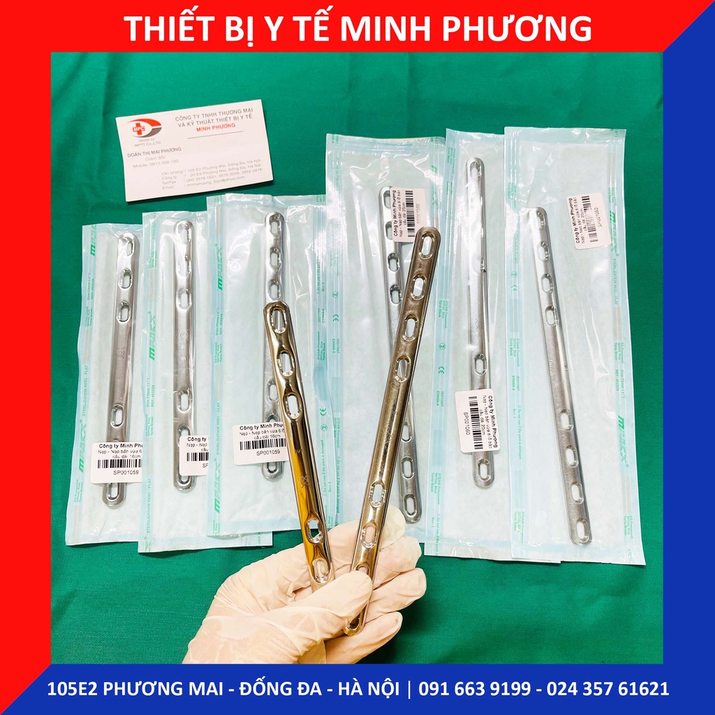 Nẹp bản vừa 6, 8 lỗ bắc cầu dài các size