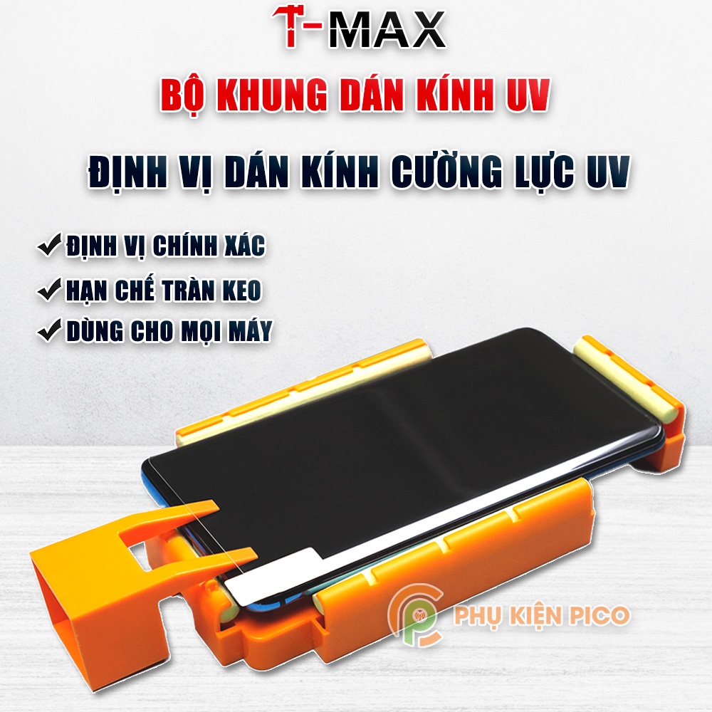 Khung dán kính cường lực UV - Khung dán cường lực cong hỗ trợ dán cường lực UV dễ dàng hơn
