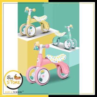 [MỞ KHO SỈ BÁN LẺ] Xe chòi chân hình gấu cao cấp cho bé, Xe chòi chân 3 bánh thăng bằng màu pastel siêu yêu