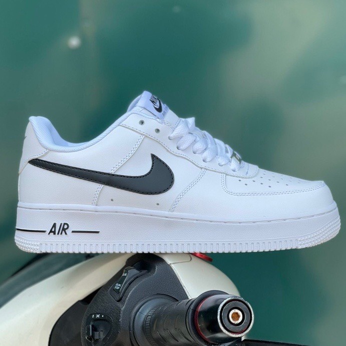 Giày_Nike Trắng vệt đen Air Force 1, giày thể thao nike_Af1 white black nam nữ Hàng Đẹp Full Box Bill 2022
