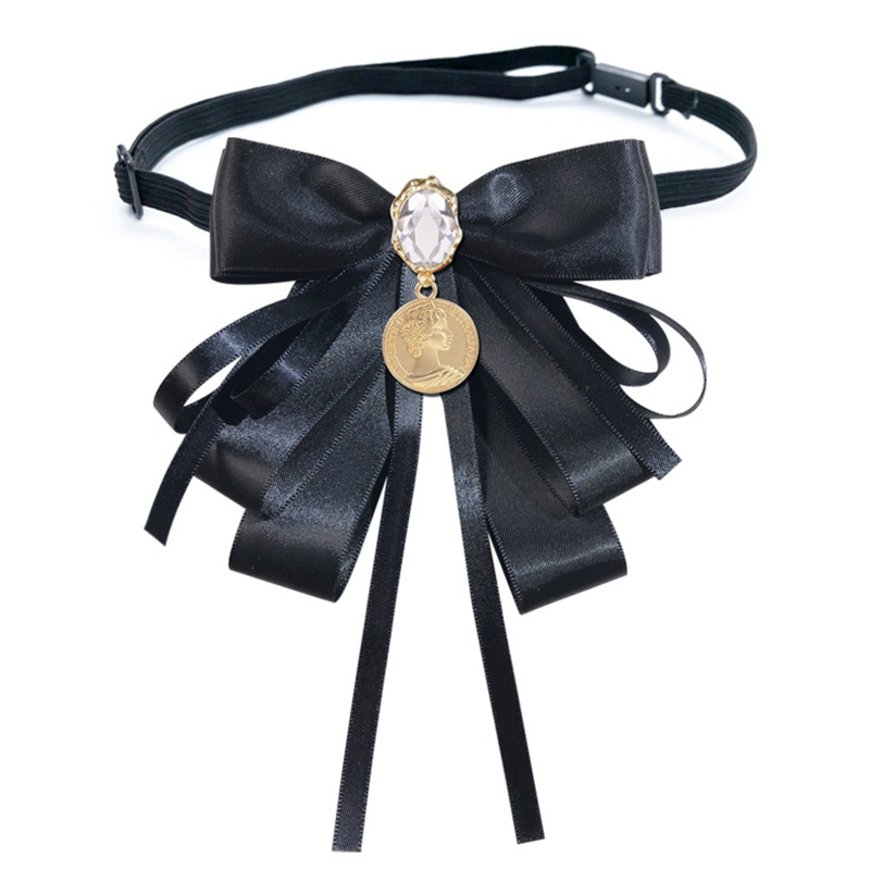 Cà Vạt Thắt Nơ Đính Đá Phong Cách Vintage Cho Nữ