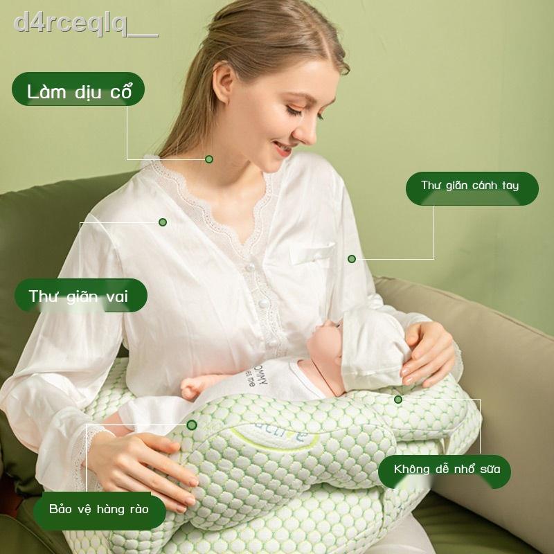 ✷ ✿  d4rceqlq__Cho con bú gối ôm bên bé nằm cho tạo tác giải phóng tay ghế tựa eo đỡ giường sơ sinh chống ọc sữa