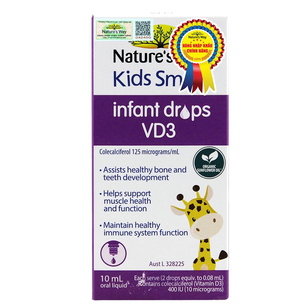 Siro Uống Nature's Way Kids Smart Infant Drops VD3 Bổ Sung Vitamin D Cho Bé 10ml