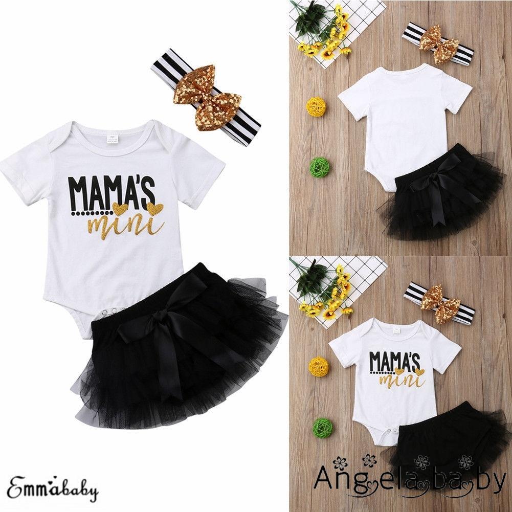 Set áo liền quần kèm quần giả váy + băng đô xinh xắn cho bé gái