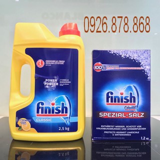 Combo bột rửa bát finish 2.5kg + muối rửa bát finish 1.5kg - 0926878868