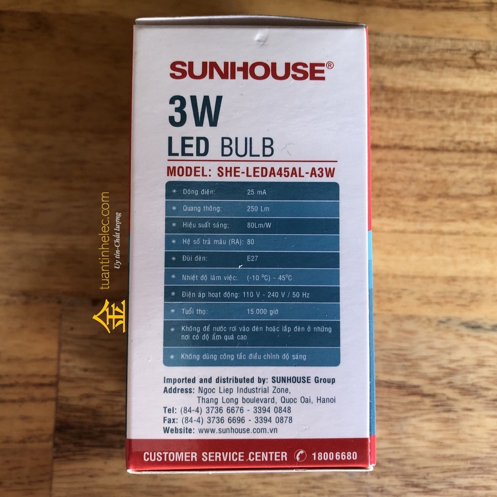 Bóng đèn LED Sunhouse 3W  SHE-LEDA45AL-A3W