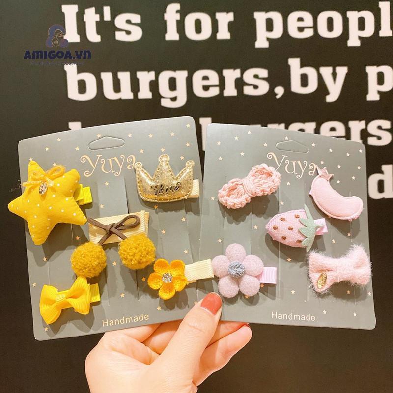 Kẹp Tóc Thiết Kế Xinh Xắn Không Đau Dành Cho Bé