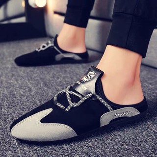 Giầy sục nam da lộn hai màu