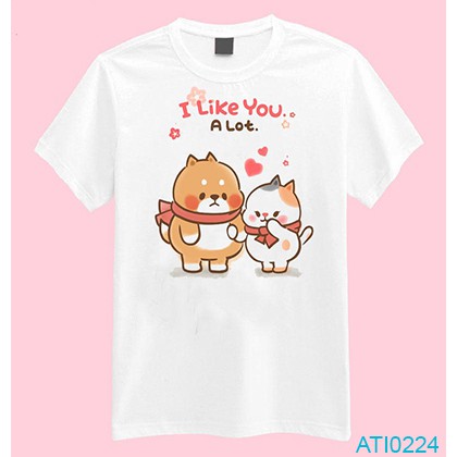 Áo In Hình I love You A lot Hít Hot Mẫu ATI0224
