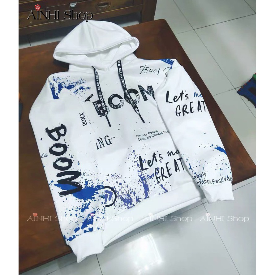 Áo Hoodie Nam ❤️FREESHIP❤️ Áo Khoác Hoodie Nỉ Nam Thu Đông ( BOOM ) Freesize Cao Cấp Dưới 68kg Mặc Vừa | BigBuy360 - bigbuy360.vn