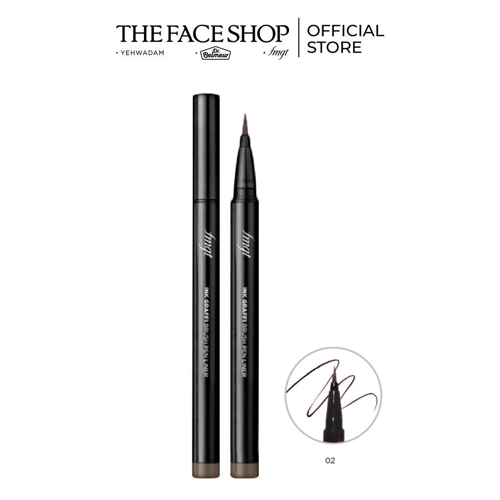 [Mã COSTFST1 -8% đơn 250K] Viền mắt dạng bút TheFaceShop Ink Graffi Brush Pen Liner 0.6g