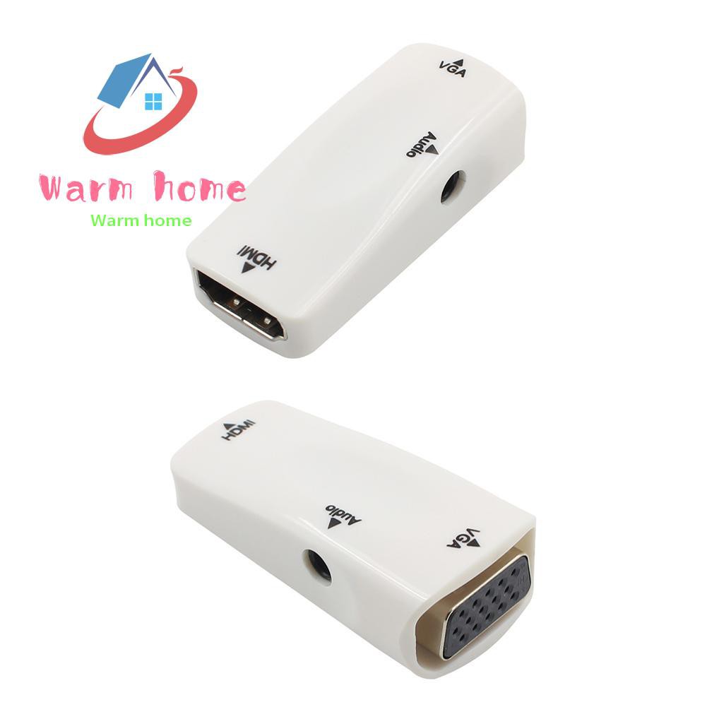 Đầu Chuyển Đổi Từ Cổng Hdmi Sang Vga 1080p Kèm Cáp Âm Thanh Cho Máy Tính