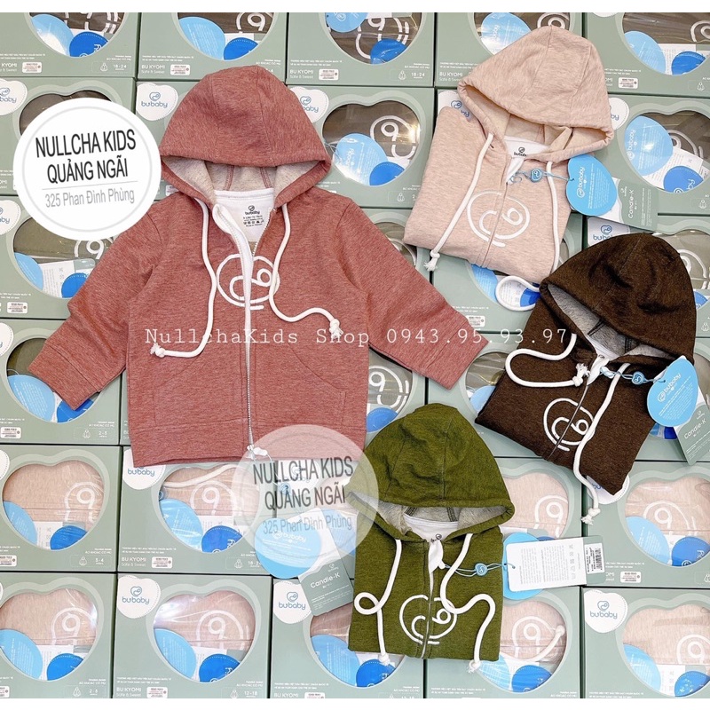 Áo khoác Bu hoodie siêu đẹp chất cotton Melange mềm ấm cho bé trai bé gái