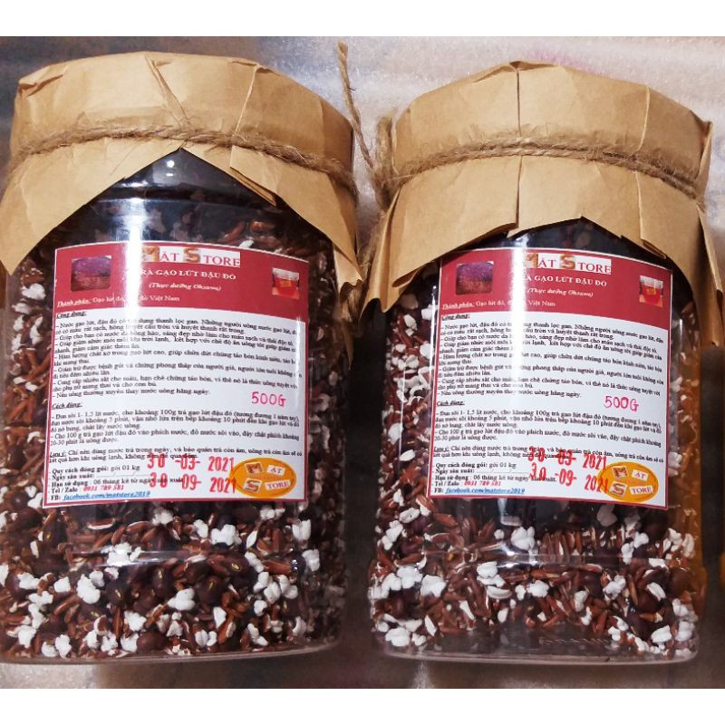 Trà Gạo lứt, Đậu đỏ Thực Dưỡng Oshawa 500g - 1kg