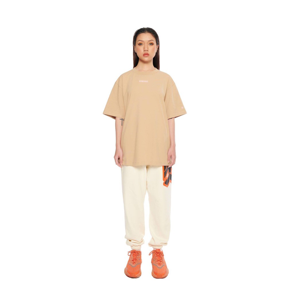 5THEWAY® /solid/ Big Logo New Tee™ in WARM SAND aka Áo Thun Vàng Cát Tay Ngắn | BigBuy360 - bigbuy360.vn