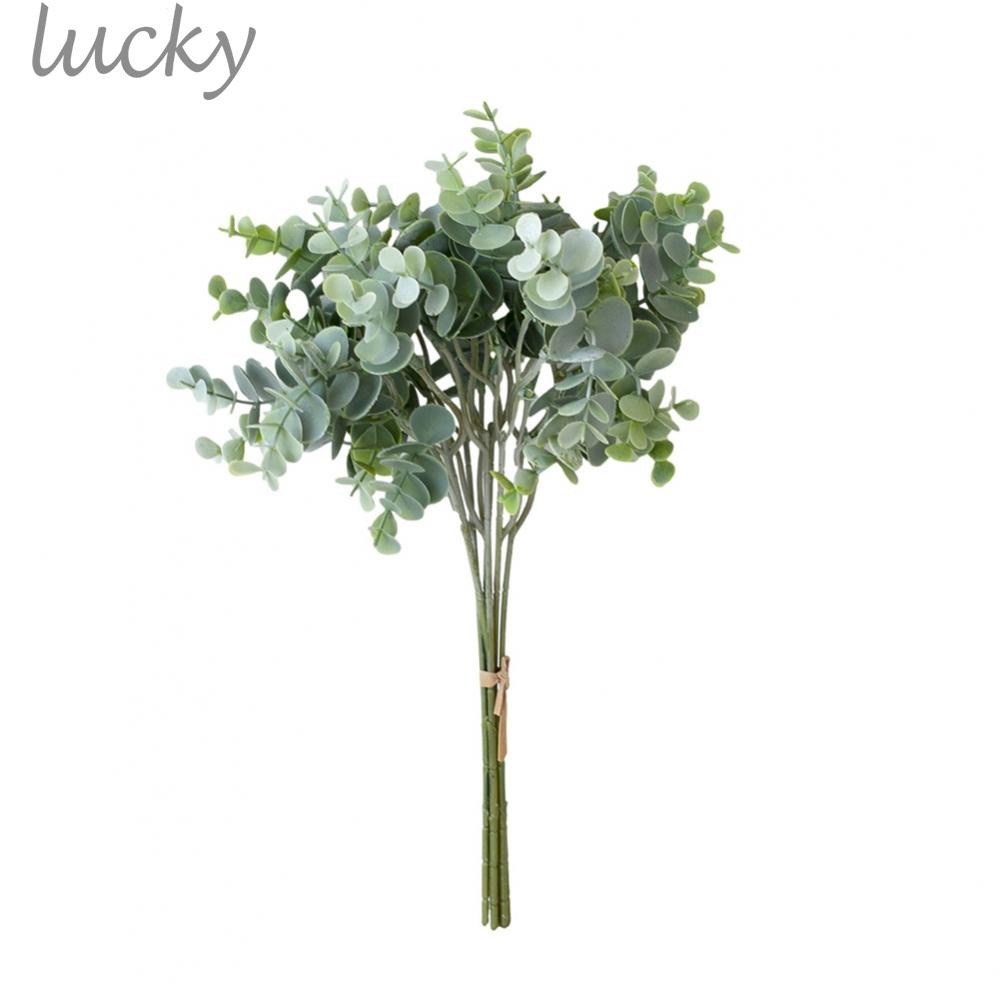 LUCKY~Artificial Eucalyptus Leaves Branches Stems Faux Greenery Plant for Bouquet Vase#Ready Stock